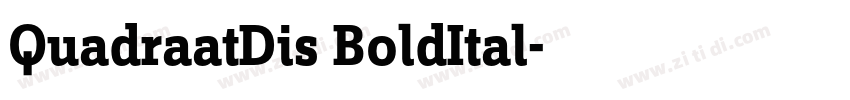 QuadraatDis BoldItal字体转换